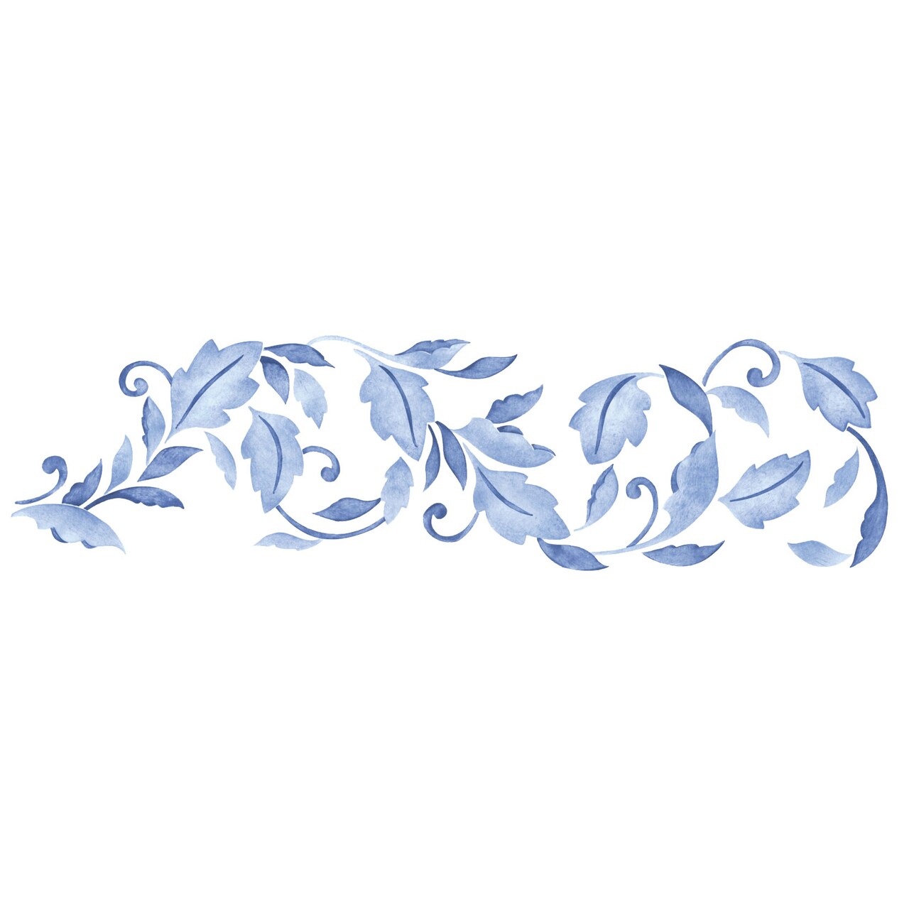 Leaf Scroll Wall Stencil | 2514 by Designer Stencils | Floral Stencils | Reusable Art Craft Stencils for Painting on Walls, Canvas, Wood | Reusable Plastic Paint Stencil for Home Makeover | Easy to Use & Clean Art Stencil